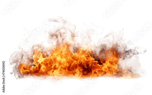 Cluster of Fire Flames. Multiple fire flames of varying sizes and intensities are clustered together, burning brightly. The flames dance and flicker. On PNG Transparent Clear Background.