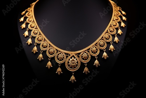 Beautiful Gold Necklace Set wallpaper