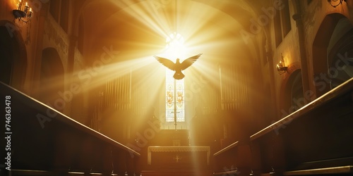 Holy spirit dove in the church