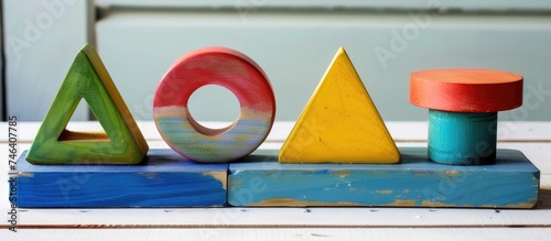 A wooden toy featuring the letters aoa spelled out, designed for sensory integration therapy in children with sensory processing disorder. The toy is part of Montessori activities and occupational