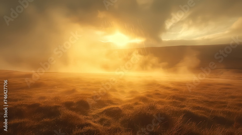 Wind turbines spinning gracefully against a backdrop of rolling hills