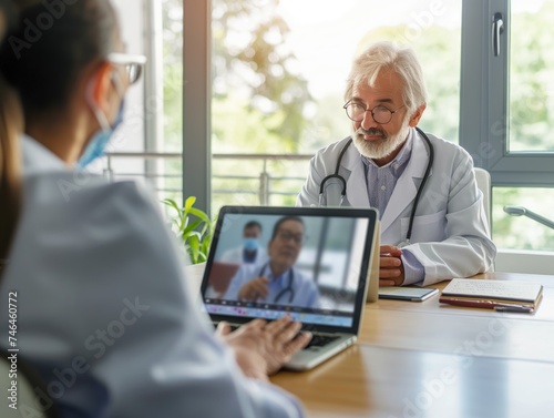Doctor sees patient online