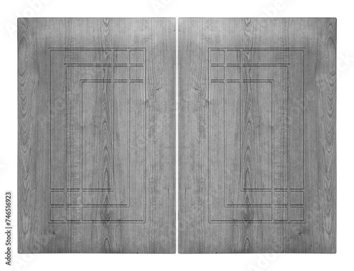 Decorative black white two oak wooden kitchen cabinet door