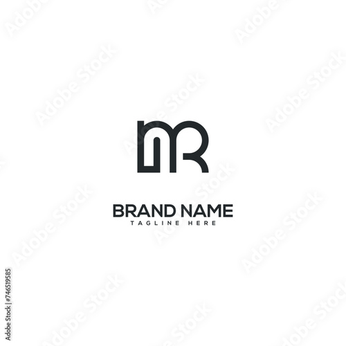 Modern letter NR RN logo design vector template. Initials monogram icon.