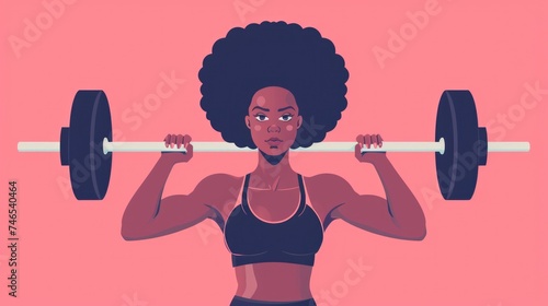 Female Fitness Model with Dreads. Fictional Character Created By Generated By Generated AI.