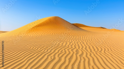 Massive Sand Dune Amid Desert Landscape