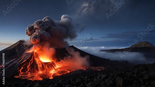 Eruption d'un volcan