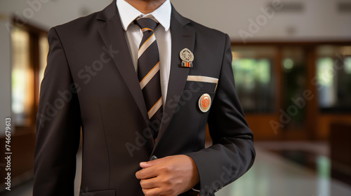 Indian Administrative Service (IAS) Officer Portraying Authority and Responsibility in Pristine Official Uniform