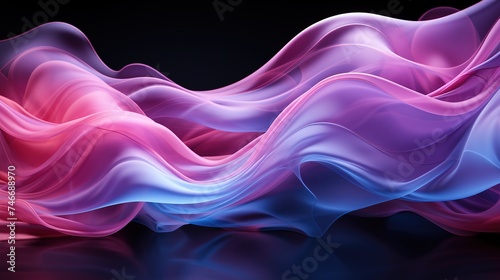 air wave with purple and blue colors with snow white in the background, in the style of dark matter art, light magenta and dark black, smokey background, infinity nets, abstraction, light purple and p
