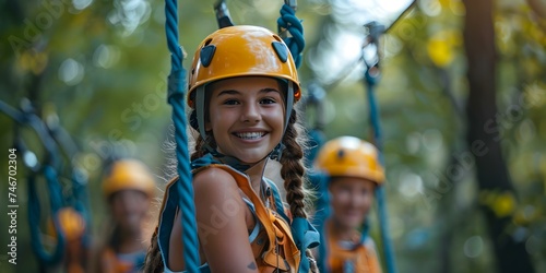 Brave souls engaging in thrilling outdoor activities for a rush of excitement. Concept Adventure Sports, Extreme Activities, Outdoor Thrills, Adrenaline Rush, Fearless Fun