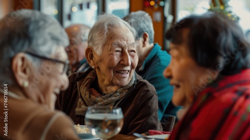 Seniors Embracing Vitality Through Community Connections: A Candid Gathering Over a Healthy Meal