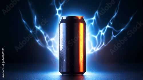 Photography of aluminum can product mockup