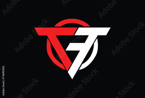 t f v tf tv ft fv vt vf tfv ftv vtf rvf fvt vft initial logo design vector symbol graphic idea creative, gym and fitness logo with circle