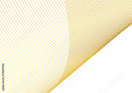 【PNG透過】滑らかな曲線のゴールドライン 華やかなテクスチャ素材
