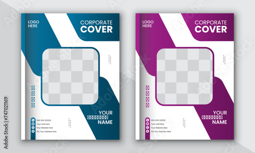 Modern Vector abstract book cover design template.