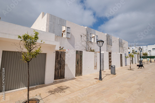 official protection houses built with natural and recyclable materials, Sant Ferran de les Roques, Formentera, Pitiusas Islands, Balearic Community, Spain