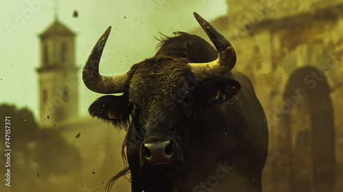 Bull in spain
