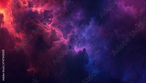 a blue and red space background in the style of dark 