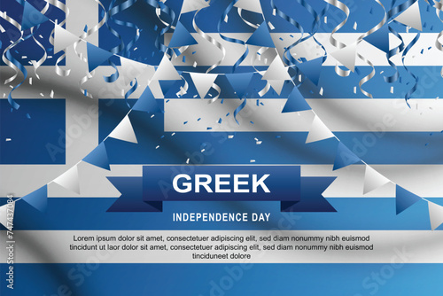 Greek Independence Day background.