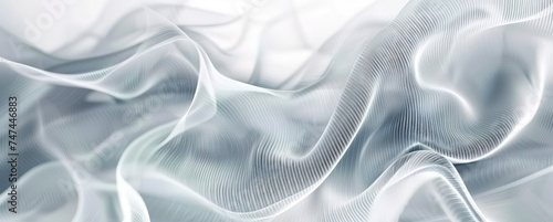 crisp white abstract background with squishy waves, in the style of circular shapes, light silver and dark gray