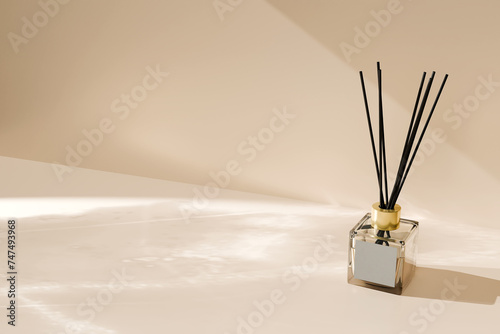 Refreshing Air Diffuser Set with Sticks, Home Decor and Office Decor, 3d render