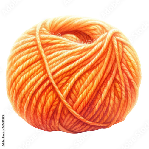 yarn orange transparent background