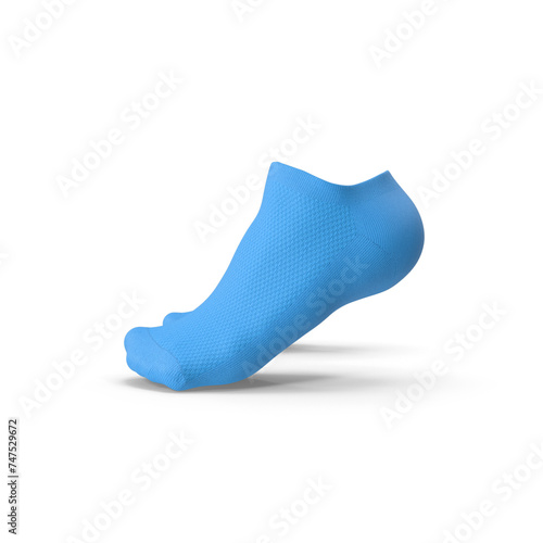 Socks Blue on The Foot Standing Toes