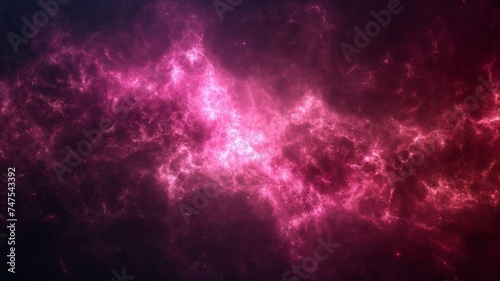 Abstract Cosmic Nebula Background in Pink and Purple Hues, Space Galaxy Texture for Science Fiction Artwork or Astronomy Concepts