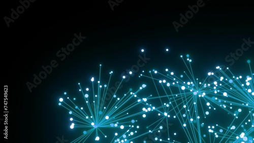 Highspeed Internet Verbindungen, Glasfaser, FTTH, Breitbandausbau, vielfältig, Kontakte, Energie, Austausch, Präsentation, Multimedia, Social Media, Punkte, Linien, Daten, Security, plexus, blau 