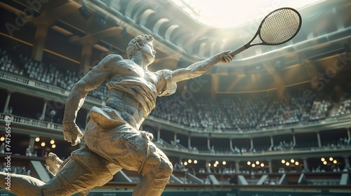 marble tennis player