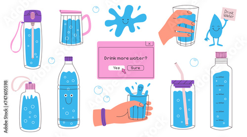 Concept drink more water