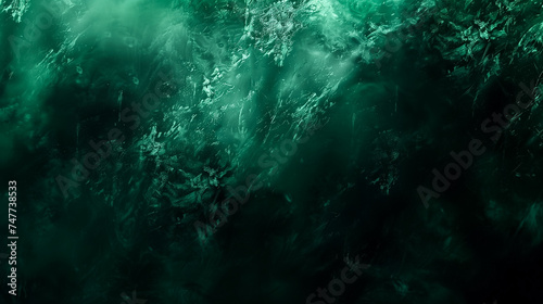Abstract deep emerald green textures with dynamic fluid patterns, suitable for background or concept art related to mystery or fantasy themes