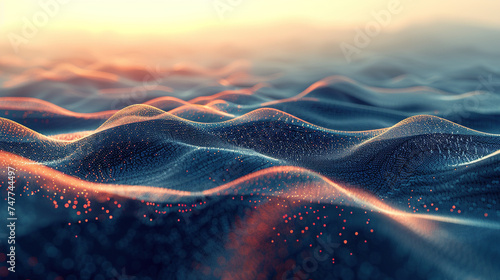 Abstract blue wave background for graphics use. Created with Ai