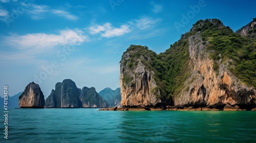 Vibrant Coastal Panorama: Thailand's Majestic Phuket Islands, Canon RF 50mm f/1.2L USM Lens Capture