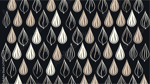 Hand drawn seamless drop pattern with ink doodles. Good design. Abstract design. Used for printing on paper, fabric, packaging, wallpaper. Hand drawn drop pattern.