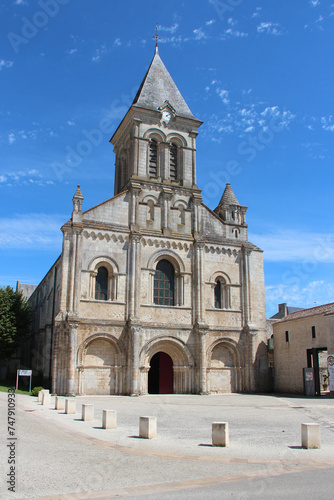 saint-vincent abbey church in nieul-sur-l'autise in vendée in france