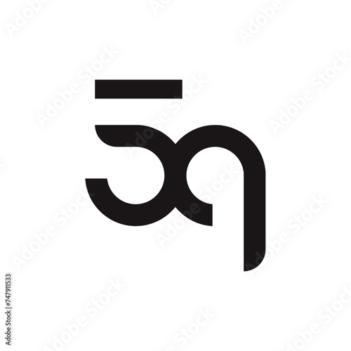 Logo typographique minimaliste nombre 59