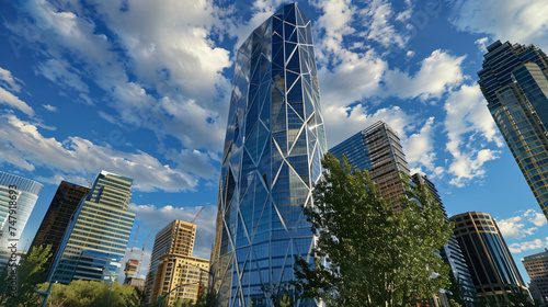 Looking up at Calgarys newest skyscraper 