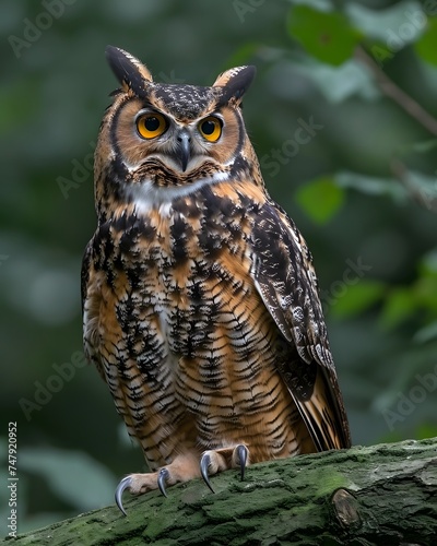 owl perched on a tree branch