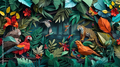 Pantanal Wildlife Art Collage