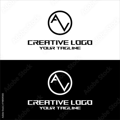 creative letter logo av desain vektor