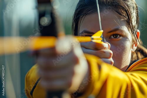 Archer in Concentration - Precision and Focus in Archery