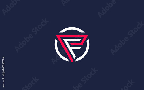 letter pf with shield logo icon design vector design template inspiration
