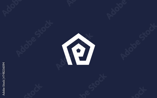 letter p with pentagon logo icon design vector design template inspiration