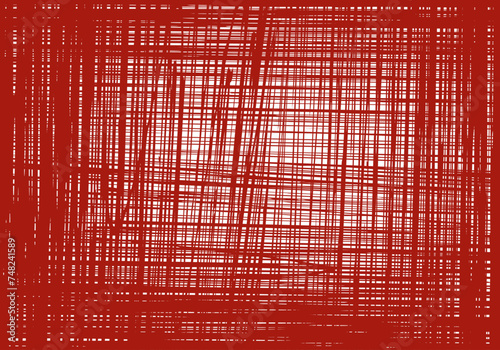 Fondo de rayas verticales y horizontales en rojo. Fondo tachado