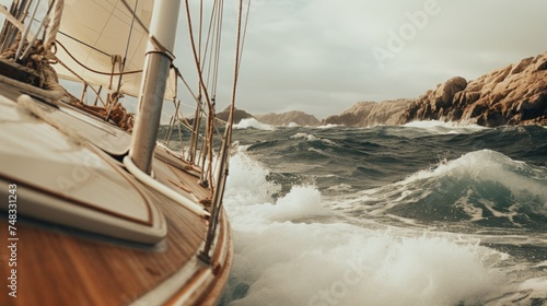 Detailed photography of the marine theme, yachting, travel and recreation