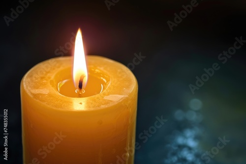 candle flame isolate on black background symbol of prayer and remembrance