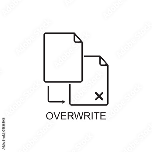 overwrite icon , file icon vector