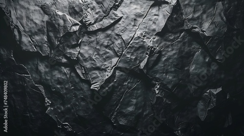 Black and white background Abstract grunge background Black stone background Dark gray rock texture Distrusted backdrop : Generative AI