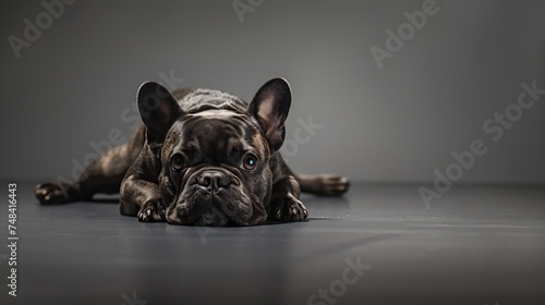 French Bulldog on the floor : Generative AI